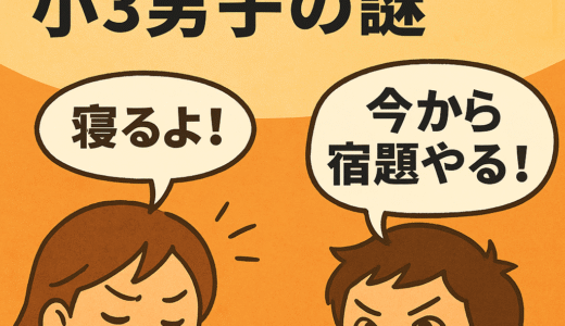 寝るよ！のあとに宿題開始する小3男子の謎