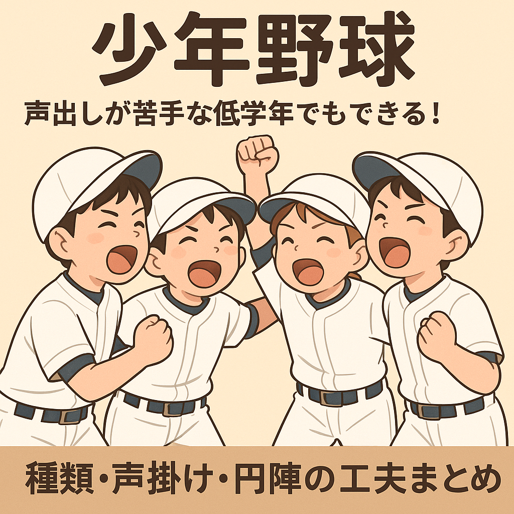 【少年野球】声出しが苦手な低学年でもできる！種類・声掛け・円陣の工夫まとめ