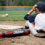 少年野球でワニクラッシャーを使っても飛ばず悩む小学生バッターのイメージ画像