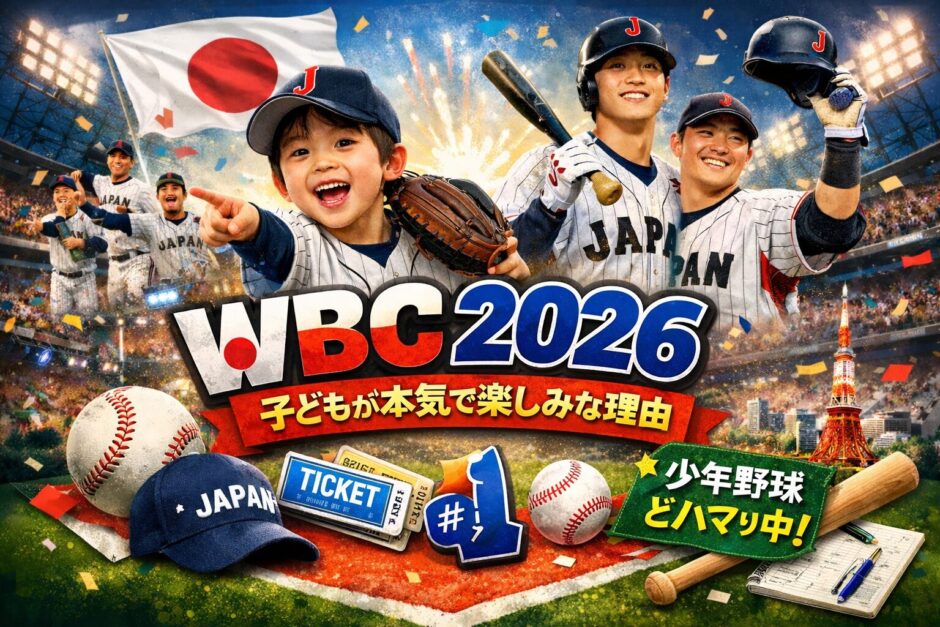 alt="WBC2026を本気で楽しみにしている少年野球キッズの理由を紹介するアイキャッチ画像"