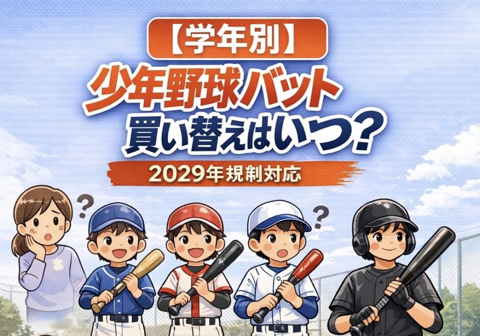 学年別に見る少年野球バットの買い替え時期と2029年ウレタン規制対応の目安