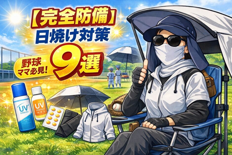少年野球ママの本気の日焼け対策｜完全防備で観戦するUV対策アイテムまとめ