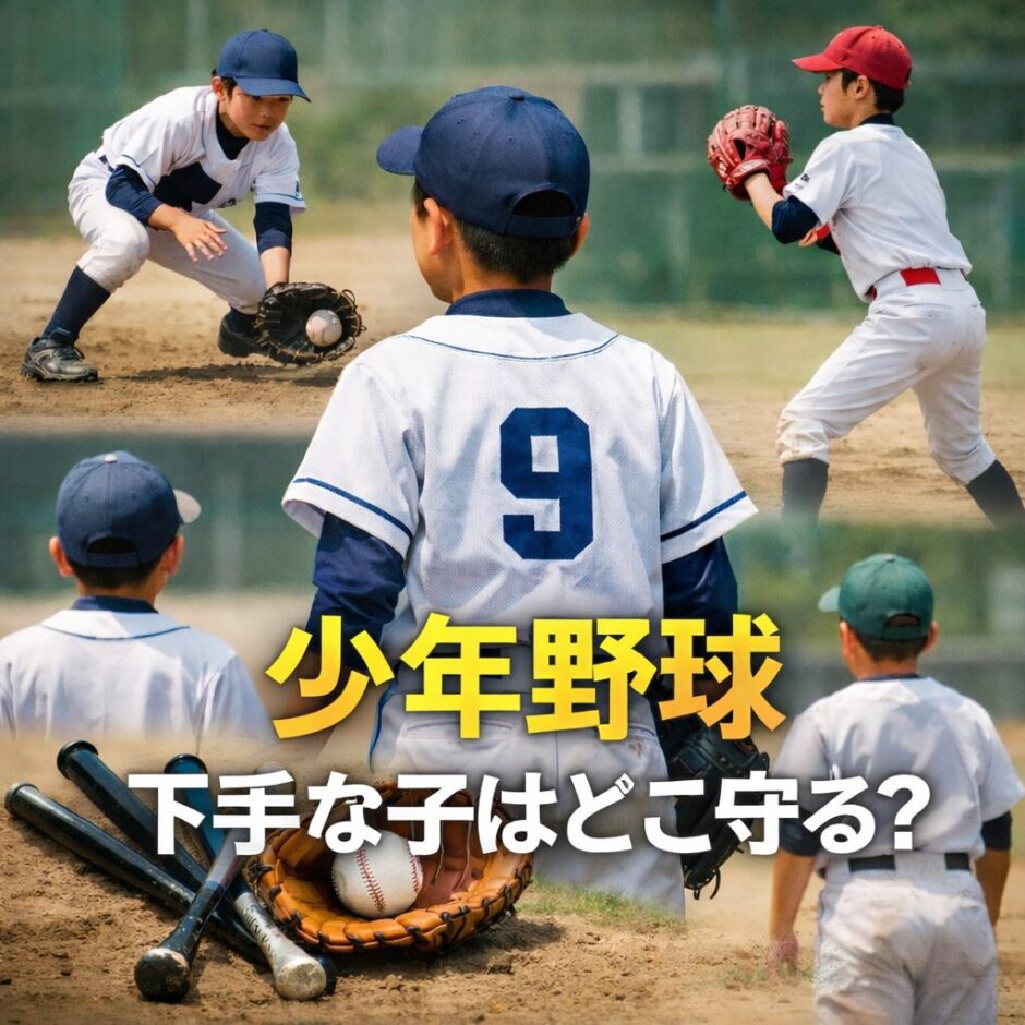 少年野球で下手な子はどこを守る？セカンド・ライト・レフトなど守備ポジションを解説