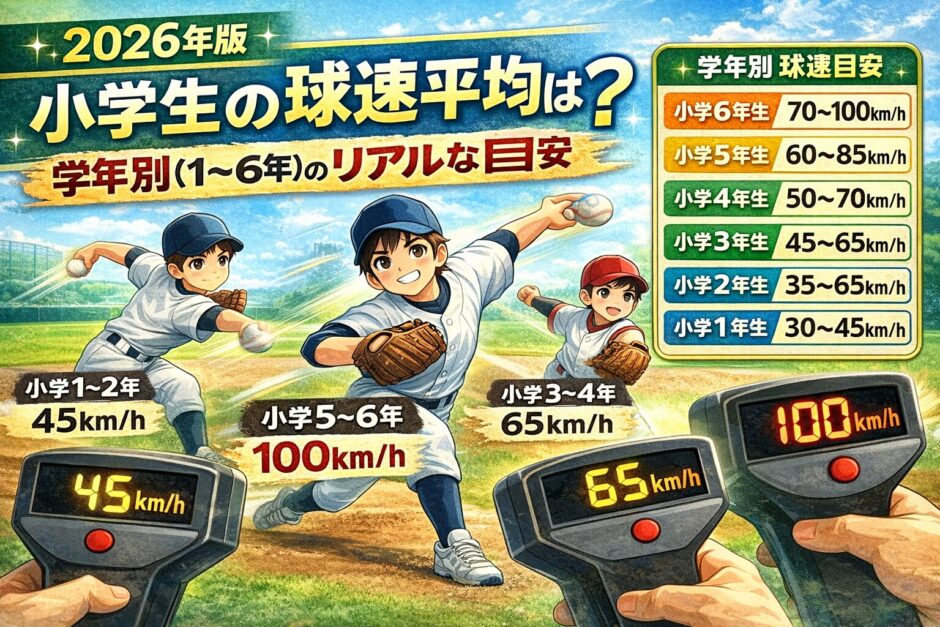 小学生の球速平均は何km？学年別（1〜6年）のリアルな目安