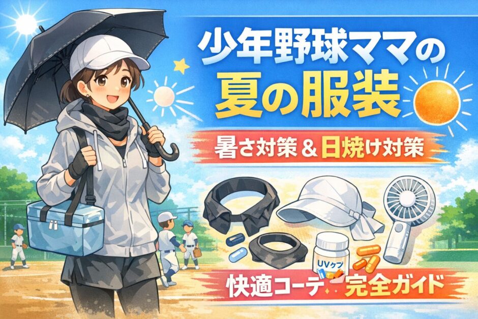 少年野球ママの夏の服装｜暑さ対策・日焼け対策・おすすめコーデ