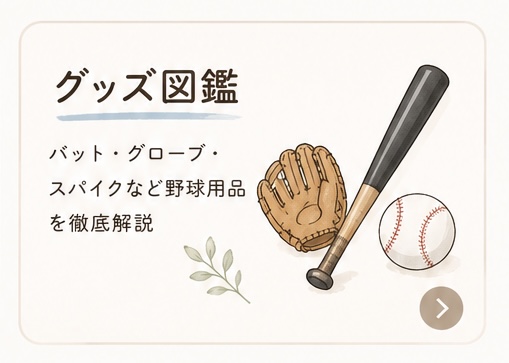 少年野球グッズ図鑑｜グローブやバットのレビューと選び方